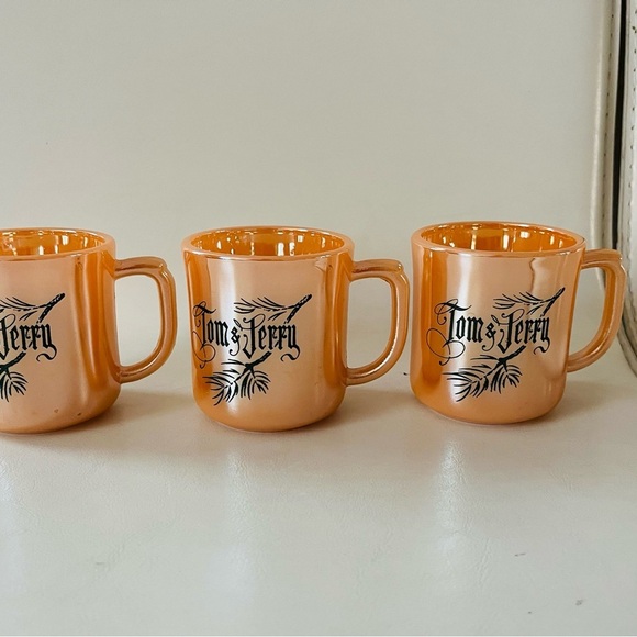 Fire King Other - Fire King Orange Mugs Set of 3